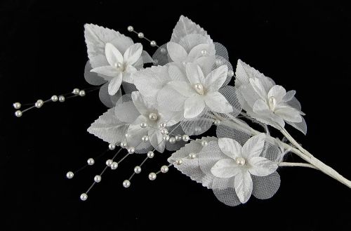 French Flower - Floral Spray Bridal Trim 010